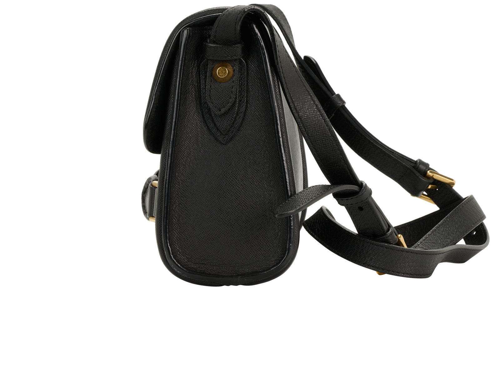 Heroine Flap, &pound;220, Handbags, Black, Leather, Bottom view